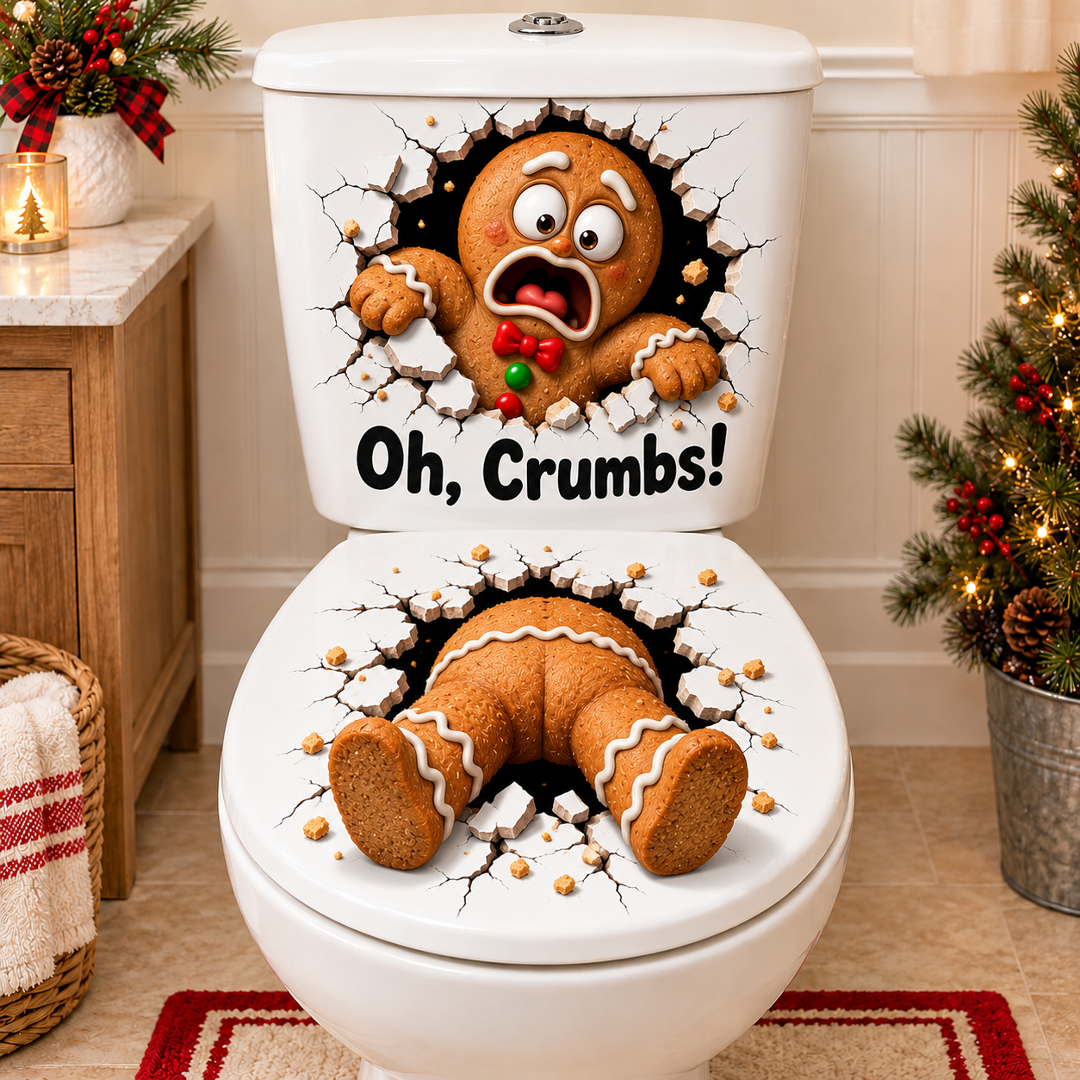 🔥Limited time 49% OFF -🚽🎅 Funny Christmas 3D Illusion Toilet Stickers – The Ultimate Holiday Bathroom Prank!😂