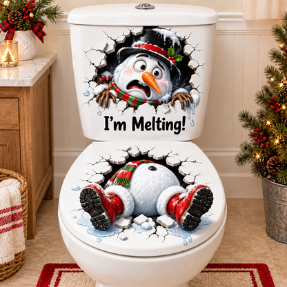 🔥Limited time 49% OFF -🚽🎅 Funny Christmas 3D Illusion Toilet Stickers – The Ultimate Holiday Bathroom Prank!😂