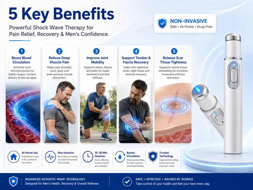 🔥2026 New Advanced Acoustic Shockwave Therapy Device – Restore Core Vitality & Relieve Deep Discomfort💥